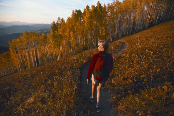 hiker in fall